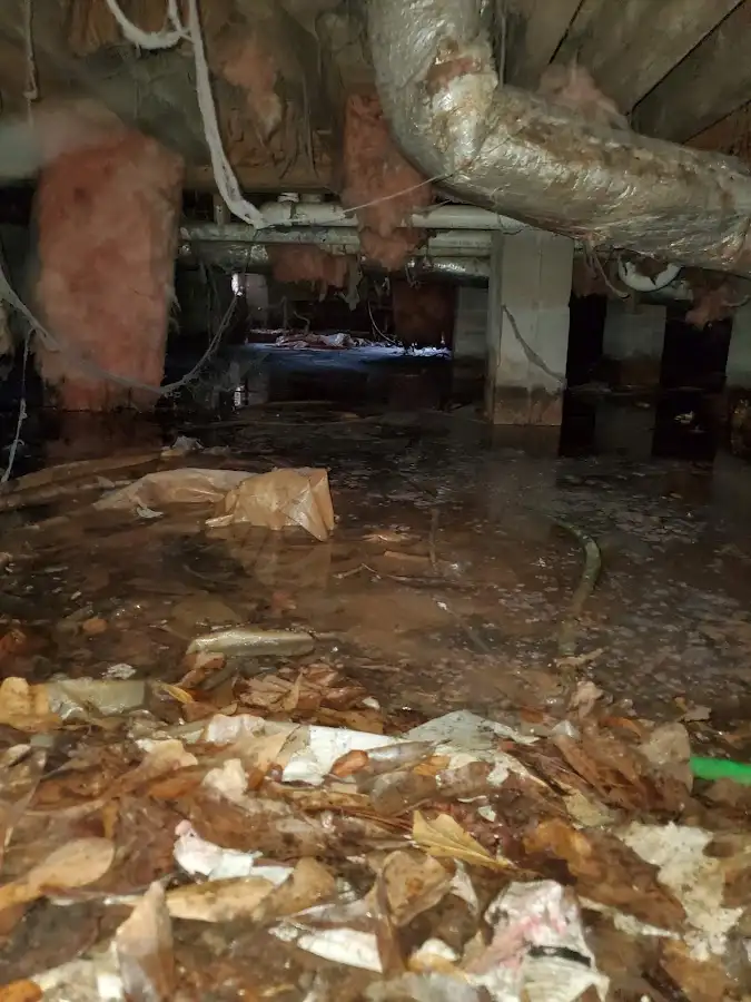 Crawl space flood assessment for Commercial Water Damage Restoration in Ocean City